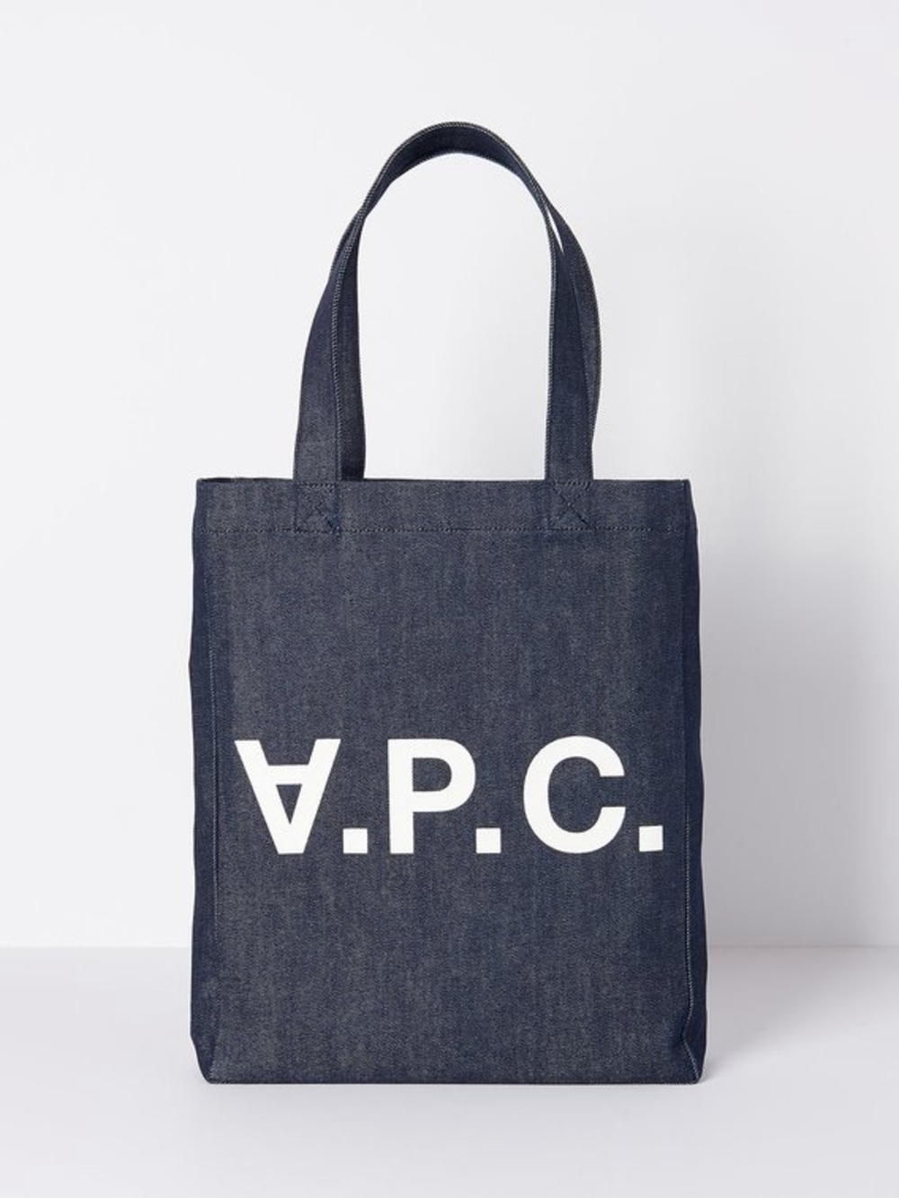 NEW NWT APC rue madame paris laure denim tote bag logo new york chic designer